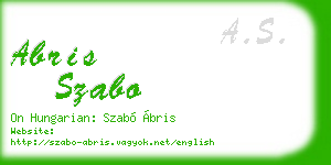 abris szabo business card
